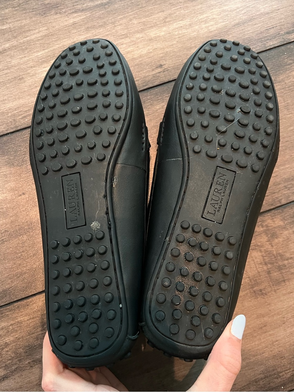 Lauren By Ralph Lauren Black Briley Leather Loafer Flats Women’s Size 8 - Picture 7 of 7